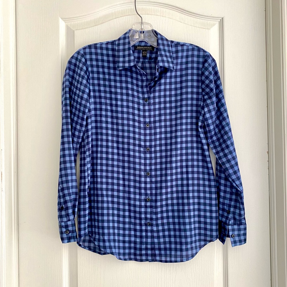 Banana Republic Wrinkle Resistant Dress Shirt Size XS Petite
